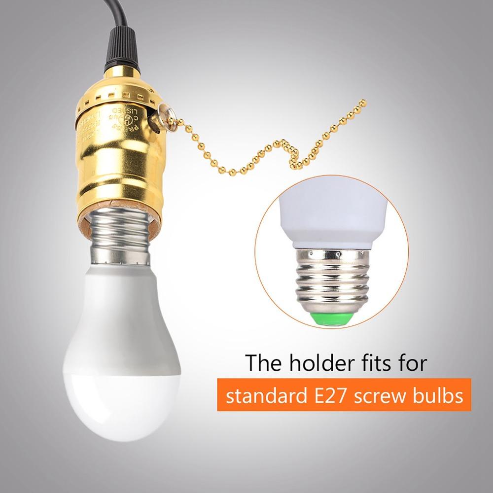 With Pull Chain Switch Pendant Light Holder E26 E27 Hanging Pendant Light Kit  Bedrooms