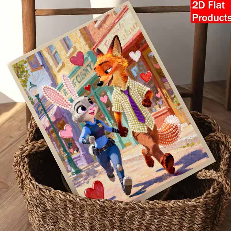 Disney Pearl Painting DIY Judy and Nicks Creative Pearl Style Illustrations Pearl Art Paintings Pearl Gemstone Paintings Home Wall Decoration Crafts