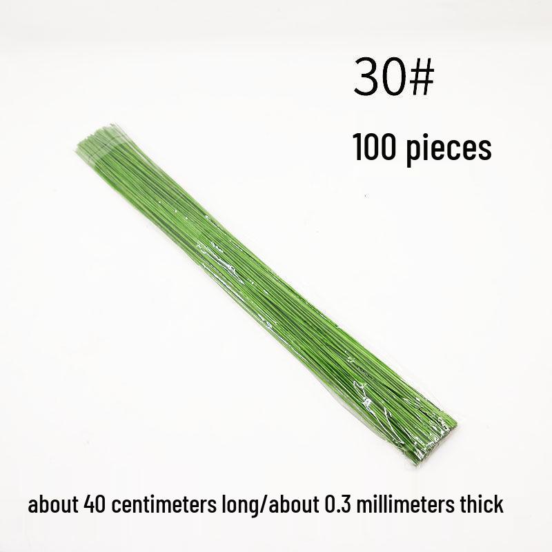 26-Gauge Green Floral Iron Wire for DIY Paper-Wrapped Flower Stems and Gypsophila.