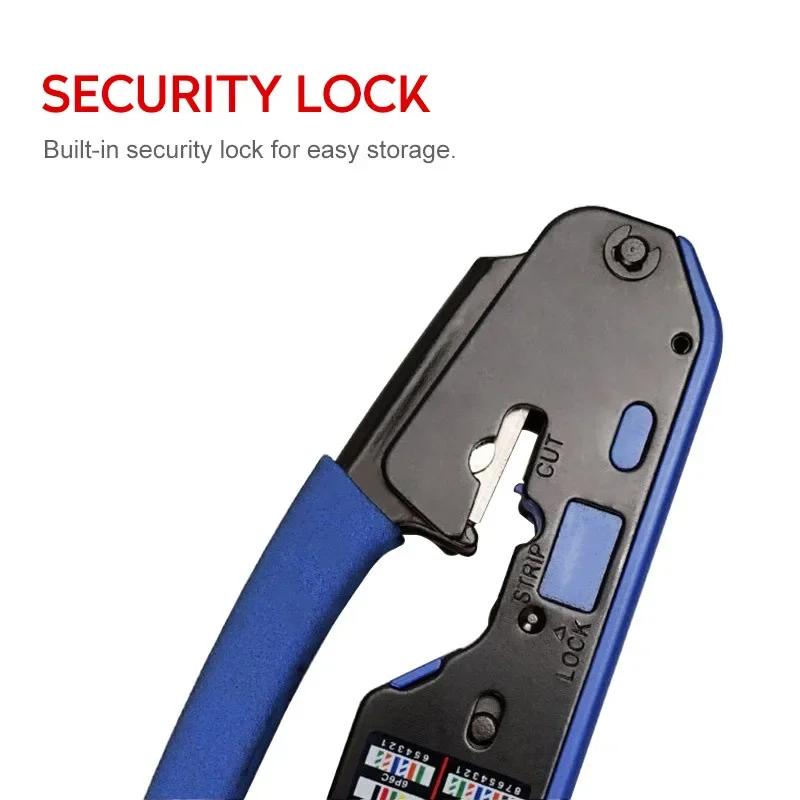 RJ45 Tool Network Crimper Cable Crimping Tools for RJ45 Cat7 Cat6 Cat5 RJ11 RJ12 Modular Plugs Metal Clips Pliers Tools Set