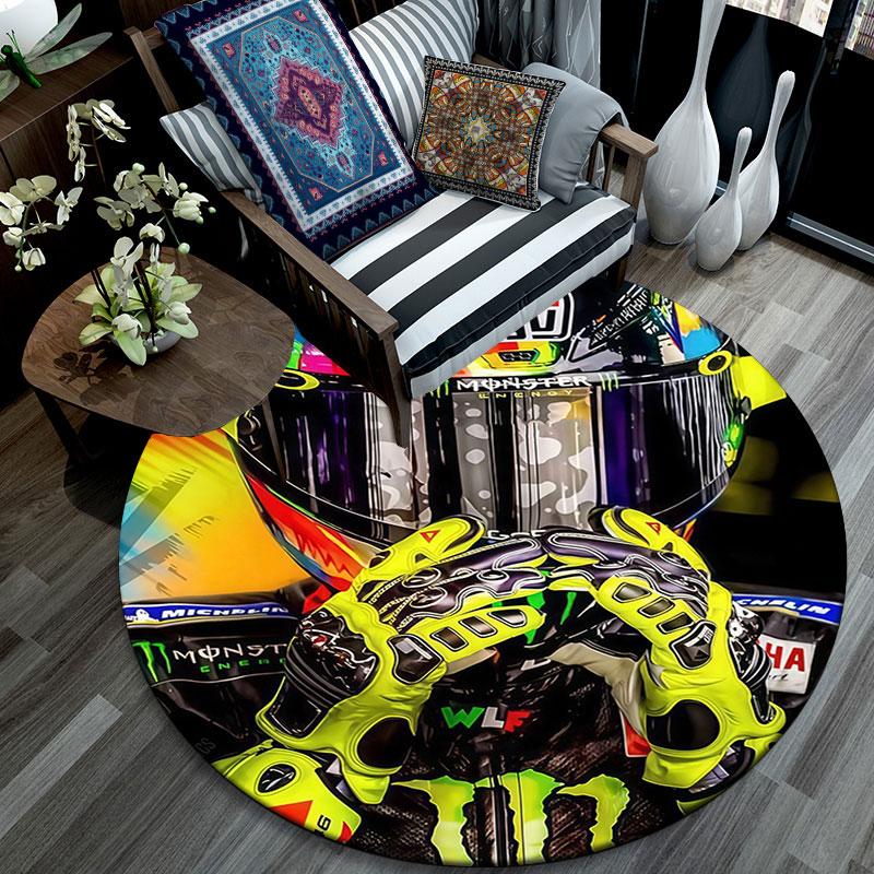 Valentino Pattern Round rug,Carpet Rug for Living Room Bedroom Playroom ,Non-slip Floor Mat,Holiday Gifts and Birthday Gifts.