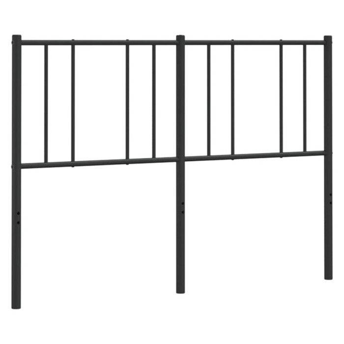VidaXL Tête de lit métal noir 140 cm 352513