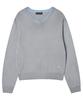 AWESOME STUDIO Classic Layered V-Neck Knit Gray