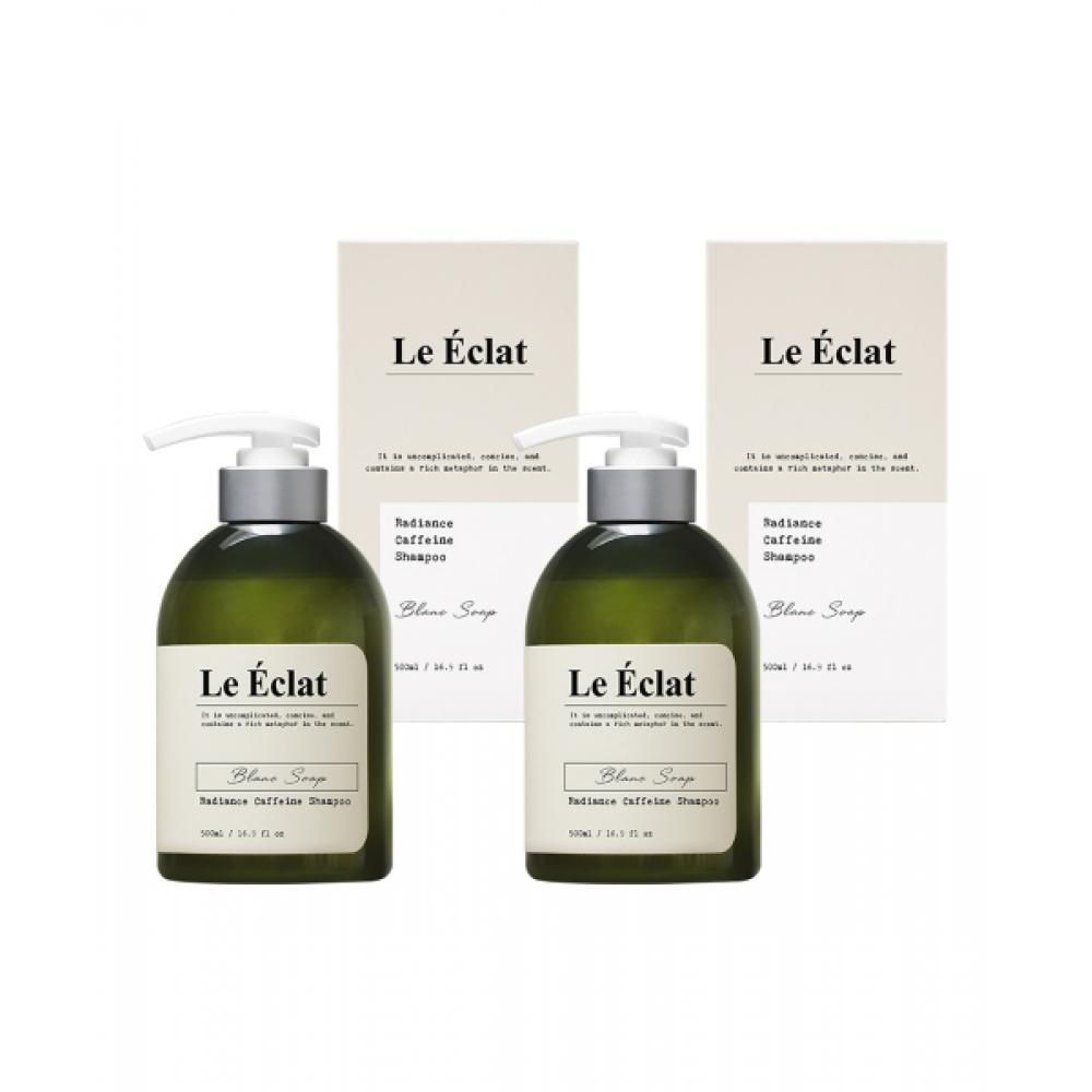 Leeclat Шампунь для сияния с кофеином Blanc Soap 500 мл 2 шт. NONE