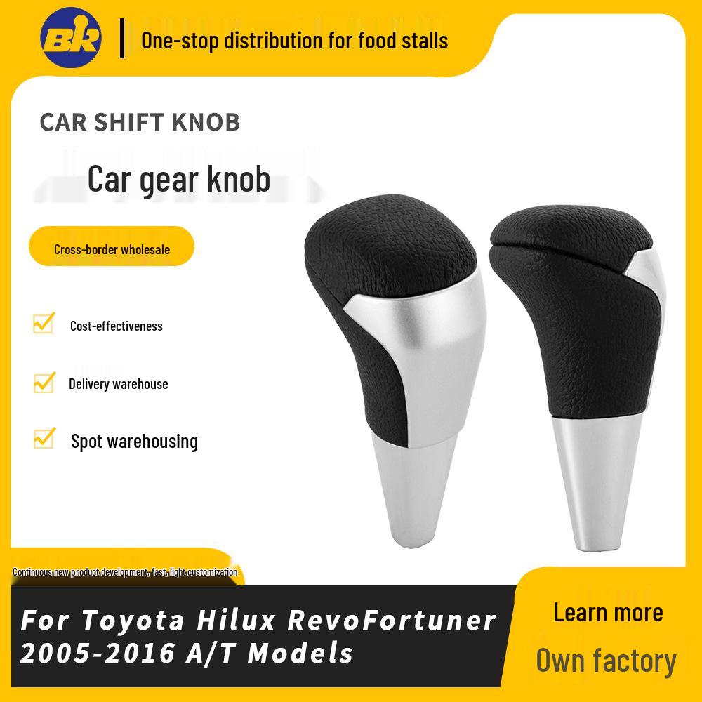 

Toyota Highlander & HILUX REVO Automatic Transmission Shift Knob Gear Lever Accessory Full Leather чорний