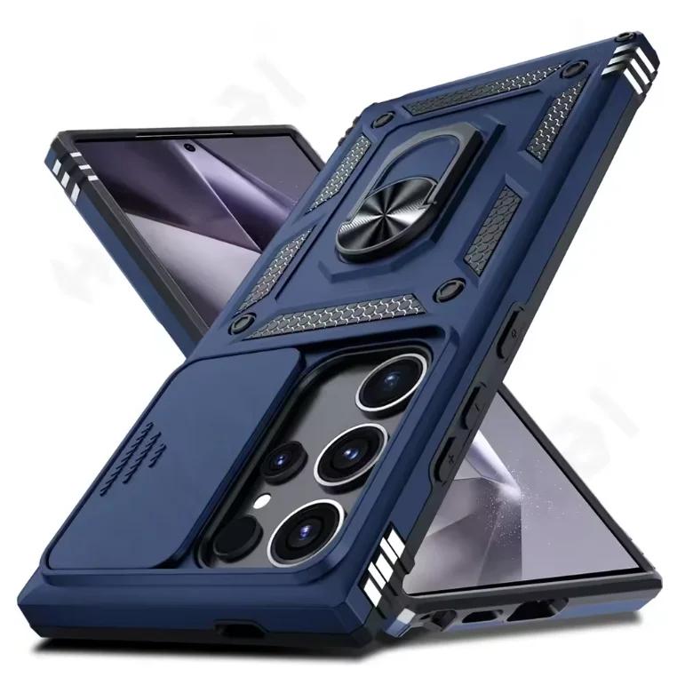 Pouzdro Pro Samsung Galaxy S25FE S25 Edge S24 S23 Ultra Plus FE A56 A36 A26 A17 A07 Kryt s ochranou posuvného fotoaparátu vojenské třídy