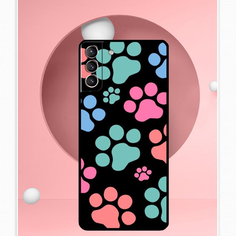 Cat Dog Paws Case For Samsung Galaxy S25 Ultra S21 S22 S23 S24 Ultra S9 S10 S20 Plus S25 FE Cover Funda