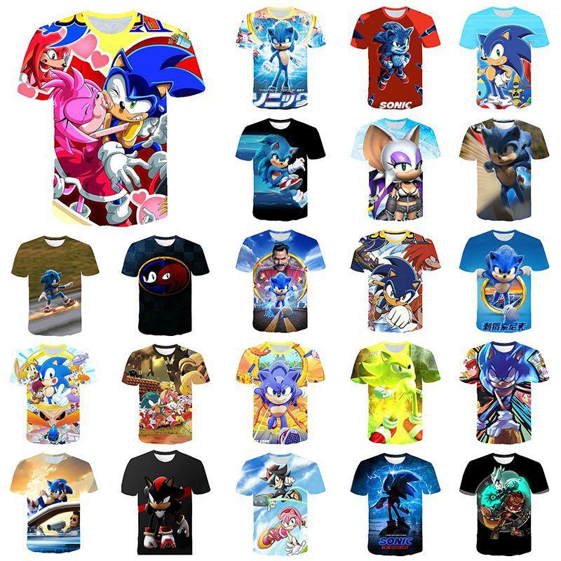 Vibrant Sonic The Hedgehog Printed T-shirt For Kids With Short Sleeves And Comfort Fit