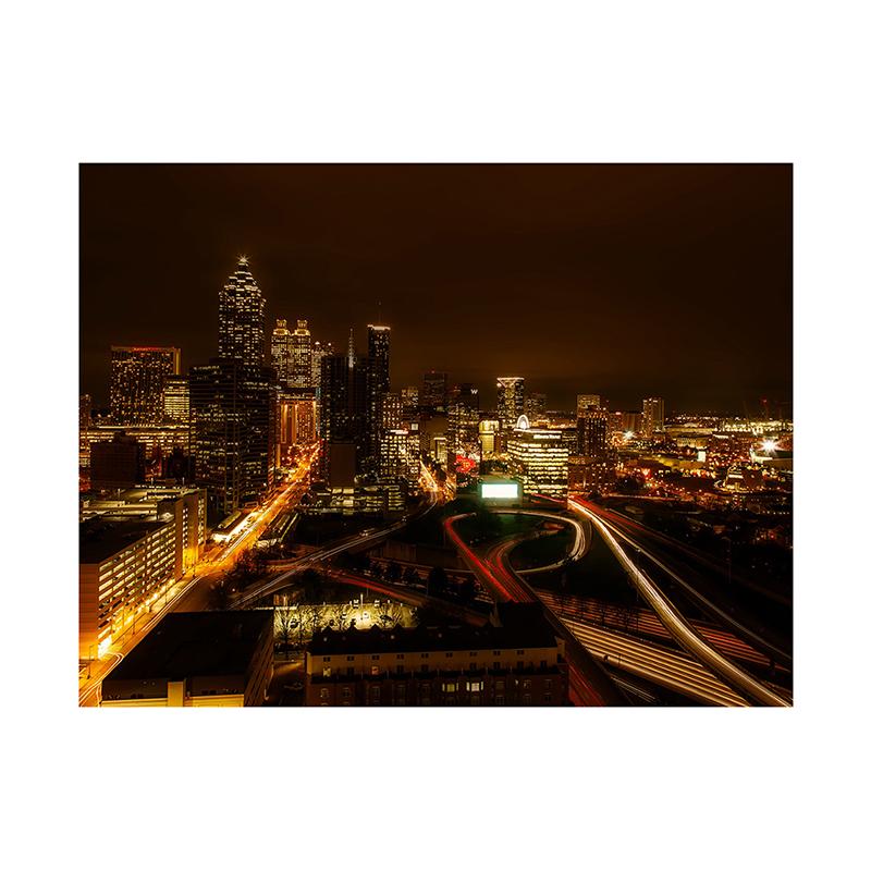 Stadt Nachtansicht Wandteppich für Wohnzimmer, Schlafzimmer, Büro, Landschaftsfotografie Druck, Wandbehang, Studio-Requisiten
