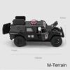 1:32 Hanma M-Terrain Off-road Police Cars Models Toy Rubber Tires Light Music Vehicles 6 Doors Opened Car Boys Decoration Gifts