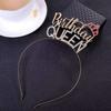 Zinc Zinc Alloy Letter Birthday Gift Birthday Queen Headband Birthday Hair Hoop  Crown Female Jewelry