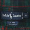 Ralph Lauren Check Pattern Long Sleeve Long Button Down Shirt XL Women Used