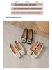 Women's Genuine Leather Nude Flats - Soft Sole, Low-Cut, Plus Size (41-43), Summer 2025 Collection