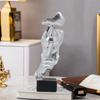 Thinker Statue Silence Is Gold Resin Craft Creative Figurines Decorative Sculpture for Office Study Room Abstract Face Ornaments