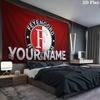 Custom Name,Feyenoord Wall Tapestry, Aesthetic Printed Fabric Blanket, Suitable for Bedroom, Living Room, and Home Decor.
