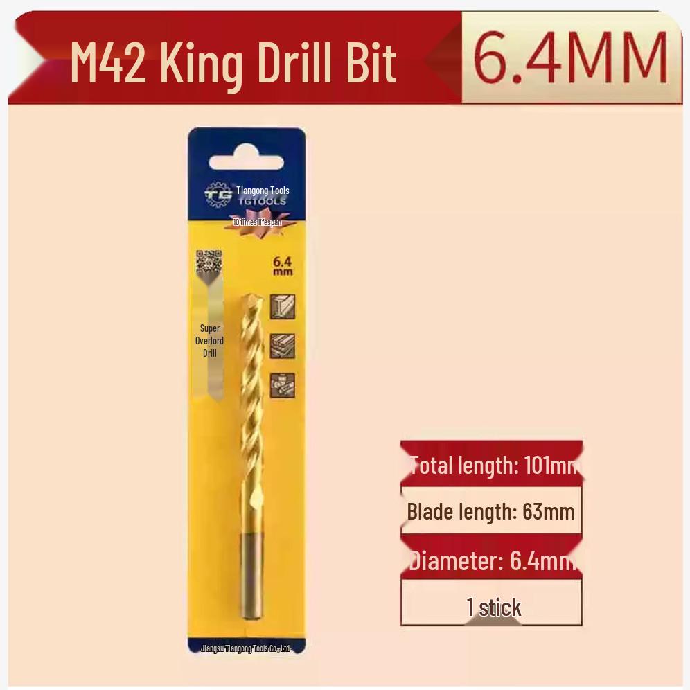 Tiangong M42 Overlord 8% Cobalt High-Speed Steel Twist Drill Bit for Stainless Steel