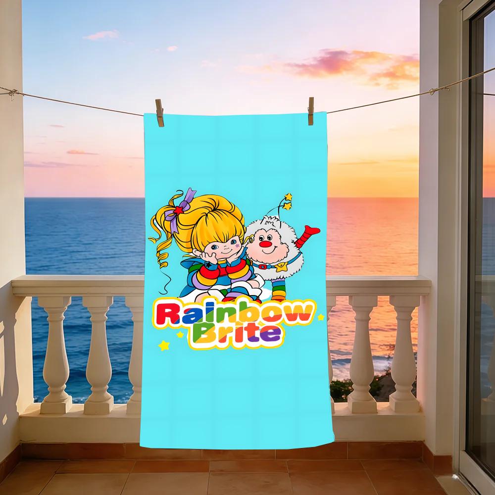Cartoon Rainbow Brite Towel Towel Beach Towel Oversized Quick Dry Towel Absorbent Soft Swim BeachTowels for Men Women