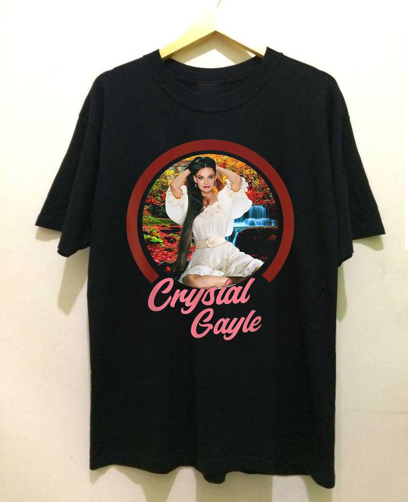 Crystal Gayle Singer Music Album Unisex T-Shirt Cotton Full Size SB091 Unisex T-Shirt XXL