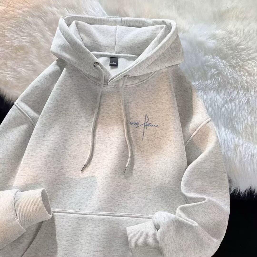 

Children s Fleece-Lined Hoodie: Trendy, Thick, Versatile Autumn/Winter Sweatshirt 3XL