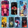 O-One P-Punch Anime Man Phone Case For iPhone 17,16,15,14,13,12,11 Plus,Pro Max,XS,X,XR,SE,Mini,8,7,Soft Silicone Black Cover