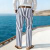 Men's Sporty Casual Striped Elastic Waist Straight Leg Pants