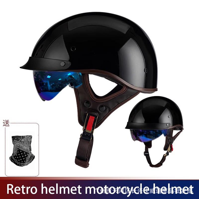 3C Helmet Motorcycle Retro Harley Cruising Semi-helmet Men Women Electric Bicycle Scoop Pedal