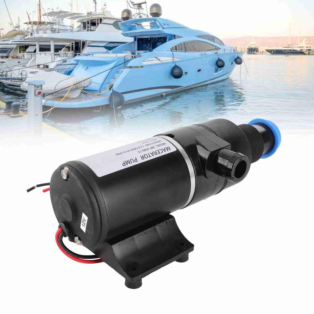 Self Priming Macerator Waste Pump Waste Evacuation Run Dry Protection for Marine Yacht Boat 18590‑2092 Waste Pump Sewage Pump
