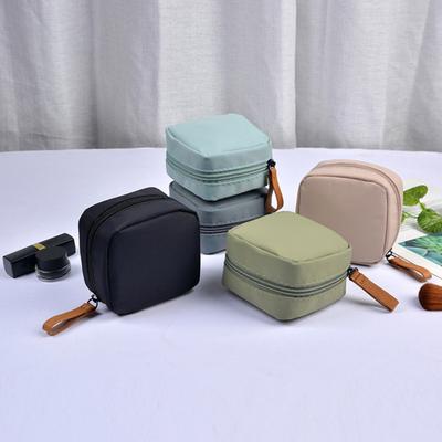 Kleine Kosmetiktasche, Mini, tragbar, verdickt, glatt, mit Reißverschluss, Make-up-Tasche, Organizer für Make-up-Pinsel, Lippenstifte