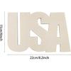 10 Pack 6 Inch Wood United States Crafts Unfinished Wooden United States Cutouts Wooden United States Hanging Ornaments DIY USA Craft Gift Tags for