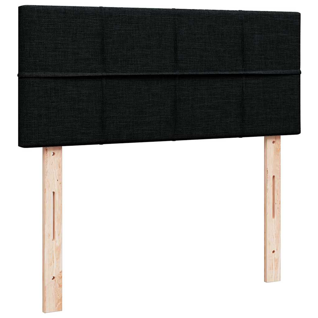 Vidaxl Continental Bed With Mattress, Black, 120X190 Cm, Fabric
