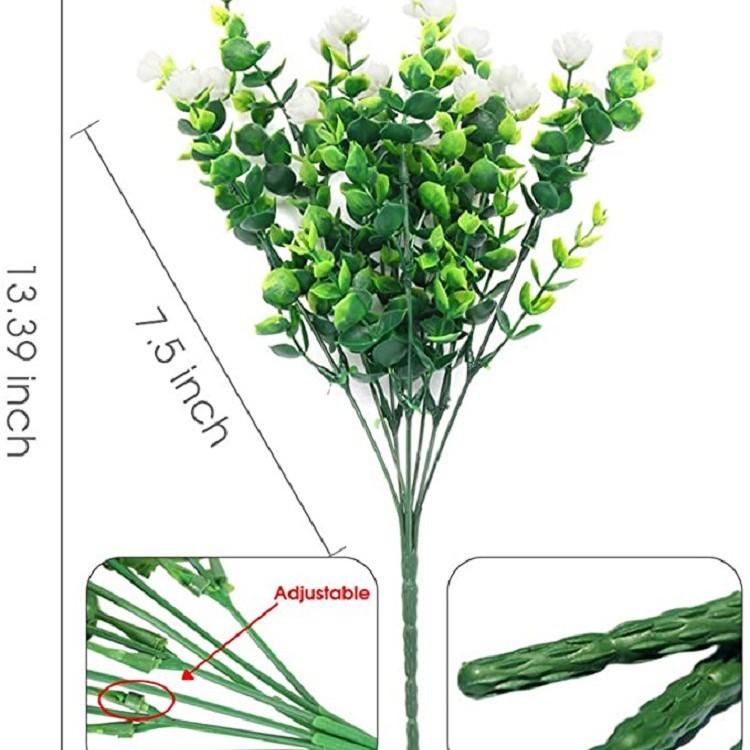 Eucalyptus Small Rose Artificial Purple Flowers - Desktop Decoration