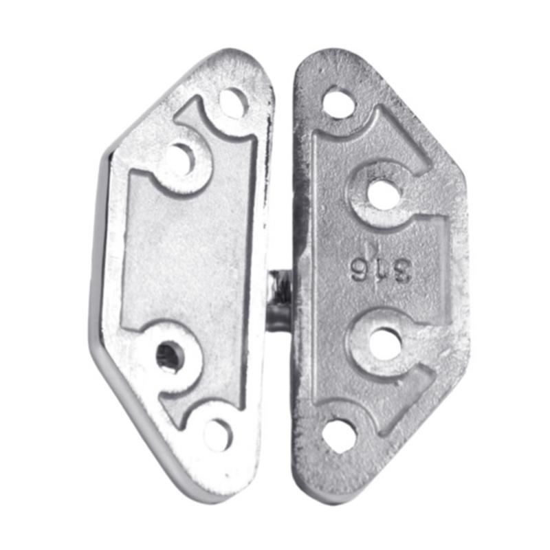 Stainless Steel 316 Marine Hinges 66x71mm with Removable Pin Suitable for Deck Fitting, Boat/Yacht Hardware Installation