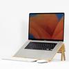 Laptopständer aus Holz mit Kühltischplatte aus Aluminiumplatte, kompatibel mit MacBook 17 Zoll LAY10C Pro/Air