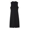 European and American Women's Sleeveless Belted Midi Dress - Chic, Round Neck Style