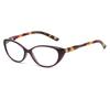 Fashion Cat Eye Print Reading Glasses Photochromic Anti Blue Light Women Hyperopia Eyewear 0 +1.5 +2.5 +3.5