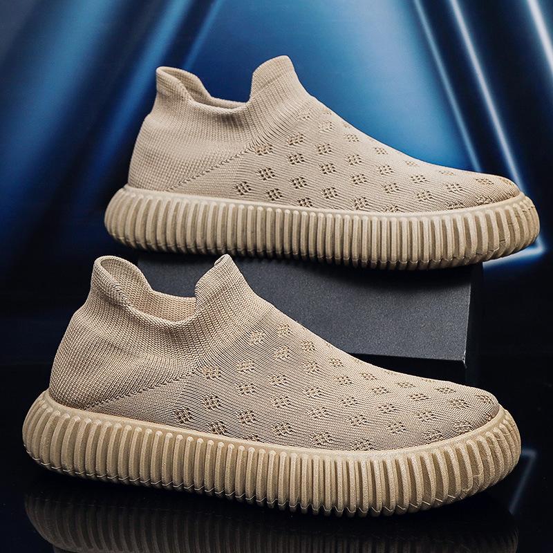 Herren Freizeitschuhe Frühling Neu Komfort Casual Sportschuhe für Herren Atmungsaktiv Slipper Leichtgewicht Rutschfest Herren Socken Schuhe Sneakers