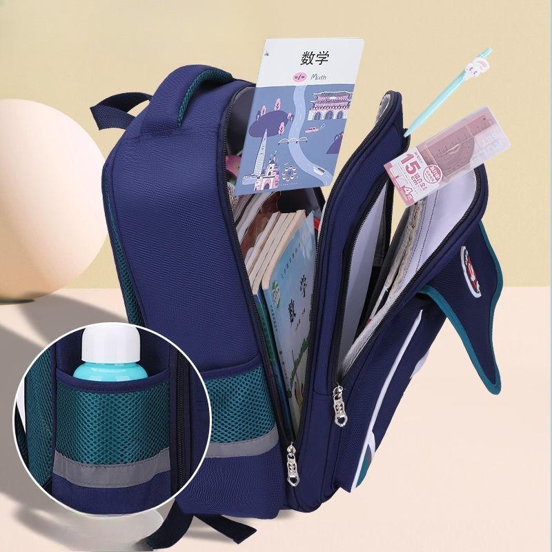 Primary School Students British Style School Bag 1-6 Grade Waterproof Ridge Protection Luminous Large Capacity Simple Backpack