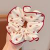 3PK Cute Scrunchies for Girls Women Dot Plaid Elastic Hairbands Bow Hair Tie Ponytail Holder Hair Rubber Bands Fabrics Headwear