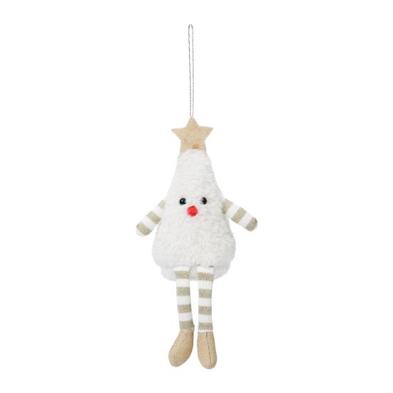Decorative Ornaments for Garlands Fluffy Christmas Hanging Ornaments, Small Wreath/Tree Plush Doll Pendant, Winter Xmas Cute Pendants Trees