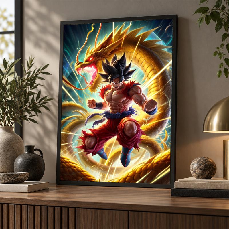 5D Diamond Painting Dragon Ball Goku DIY Full Drill Diamond Art Kit Home Decoration