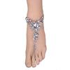 Cheville Fashion Simple Exquise Scintillante Strass Ornements de Pied pour Femmes