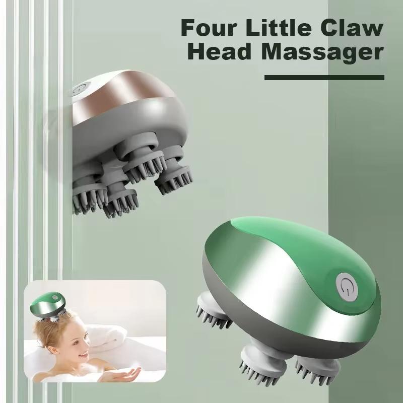 Mini Scalp Massager Head Spa Machine Magnetic Suction Charging Silicone Shoulder Kneading Vibration Massage Relief Tool