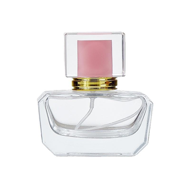 30ml Transparent Glass Perfume Bottle with Thick Base and Spray Nozzle