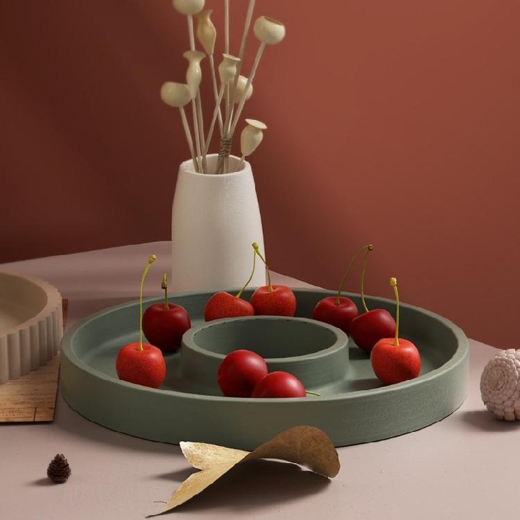 Silicone Dish Mold DIY Hollow Tray Moulds Unique Plate Molds Round Epoxy Molds Silicone Material for Hand-Making Lover