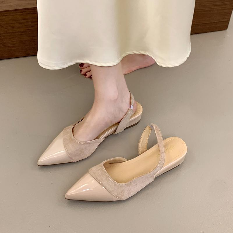 2026 New Summer Slip On Thick Heel Women Sandals Concise Cover Toe Singbacks Pumps Female Elegant Stripper Party Sandalias
