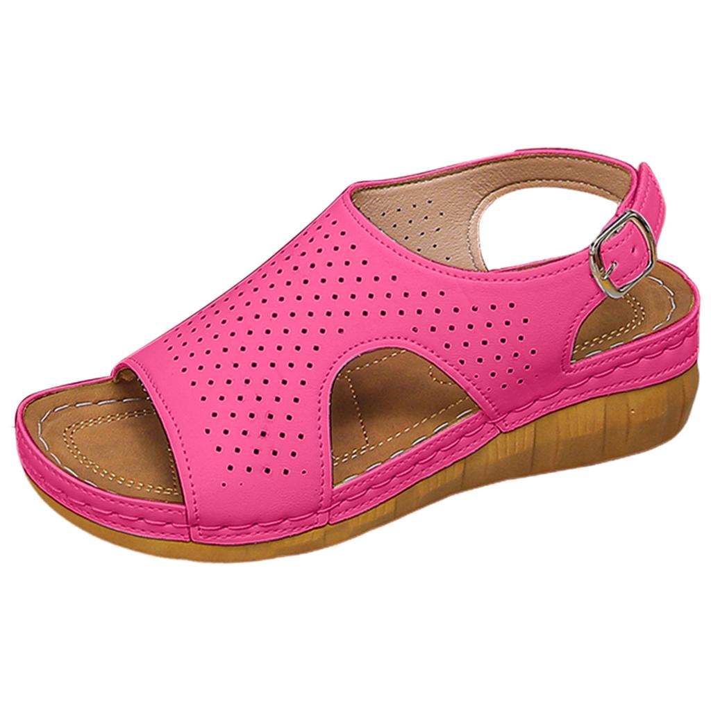 Women'S Casual Wedge Sandals Platform Slippers Simple And Stylish Toe Wedge Sandals Women With Bunions Two Strap Sandals Women