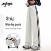MJ STYLE Women's Striped Wide-Leg Sweatpants