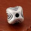 Retro Sterling Silver S999 Eye Pattern Spacer Beads for DIY Red String Bracelet