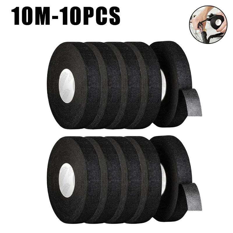 Heat-Resistant Harness Electrical Tape Automotive Wire Loom Fabric Wrapping Tape for Cable Management and PC Wire Bundling