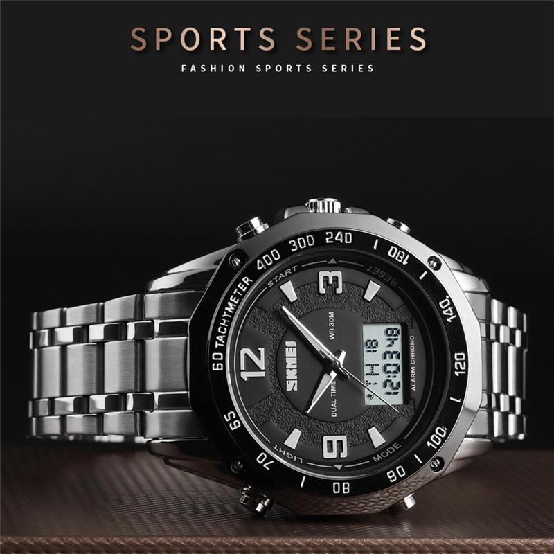 Fashion Casual Watch Dual Display Watches Man Digital Analog Men's Watch Waterproof Business Watch